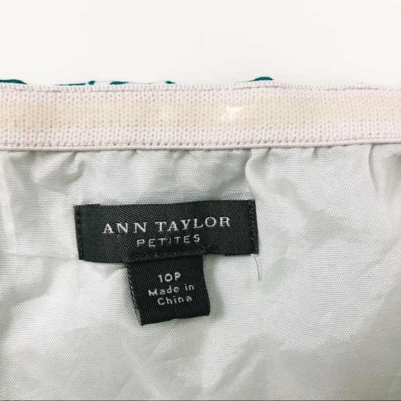 Ann Taylor Petite Teal Floral Halter Dress SZ 10P - Picture 4 of 6